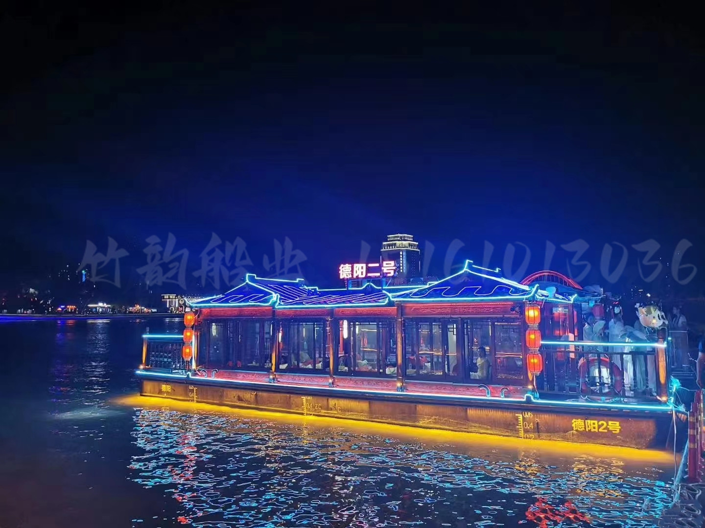 14米船检画舫船夜游